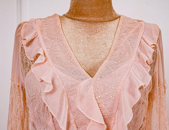Patch Silk Dress - Elegant, Artistic & Stylish Statement Wear